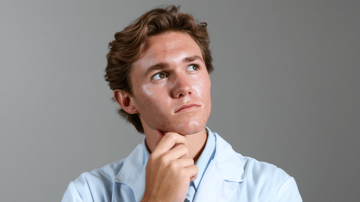 Med school professor thinking about skin health solutions